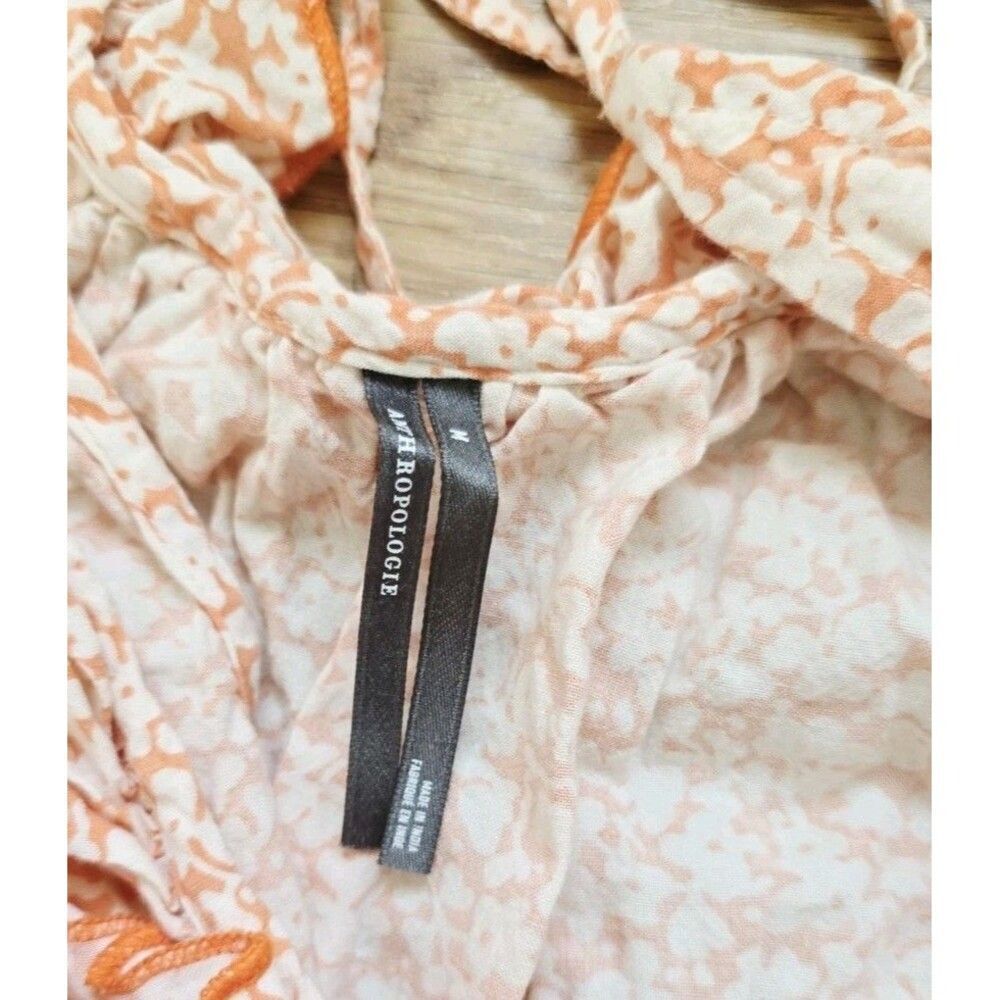 Anthropologie Nora Nightgown Size Medium Sleep Dress Tank Smocked Pink Floral - Picture 3 of 10